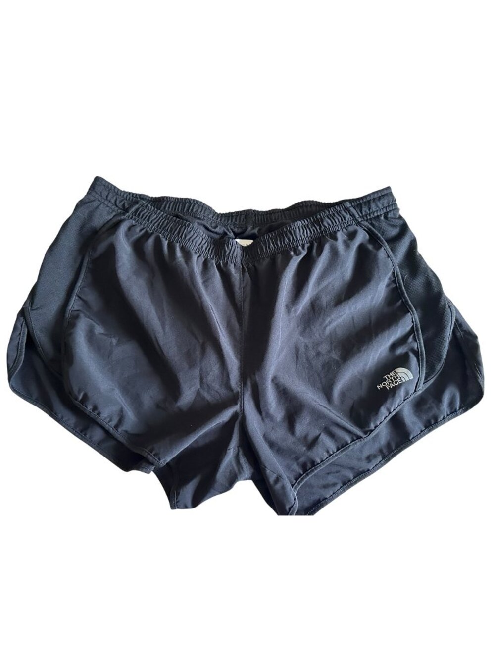 The North Face Women's Large Black FlashDry Running Shorts Athletic Zipper Pocke